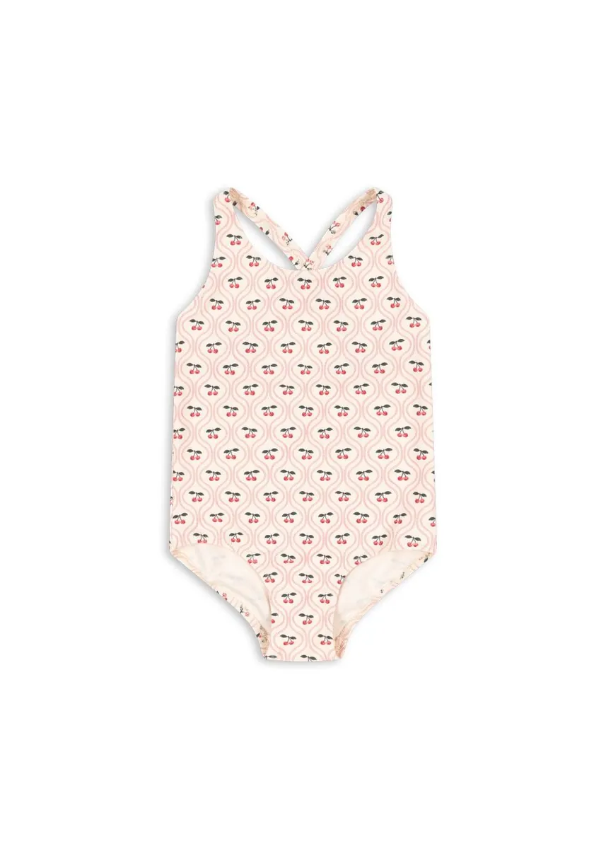 Konges Sløjd UV-Badeanzug "Merle" Cherry Pink Motif
