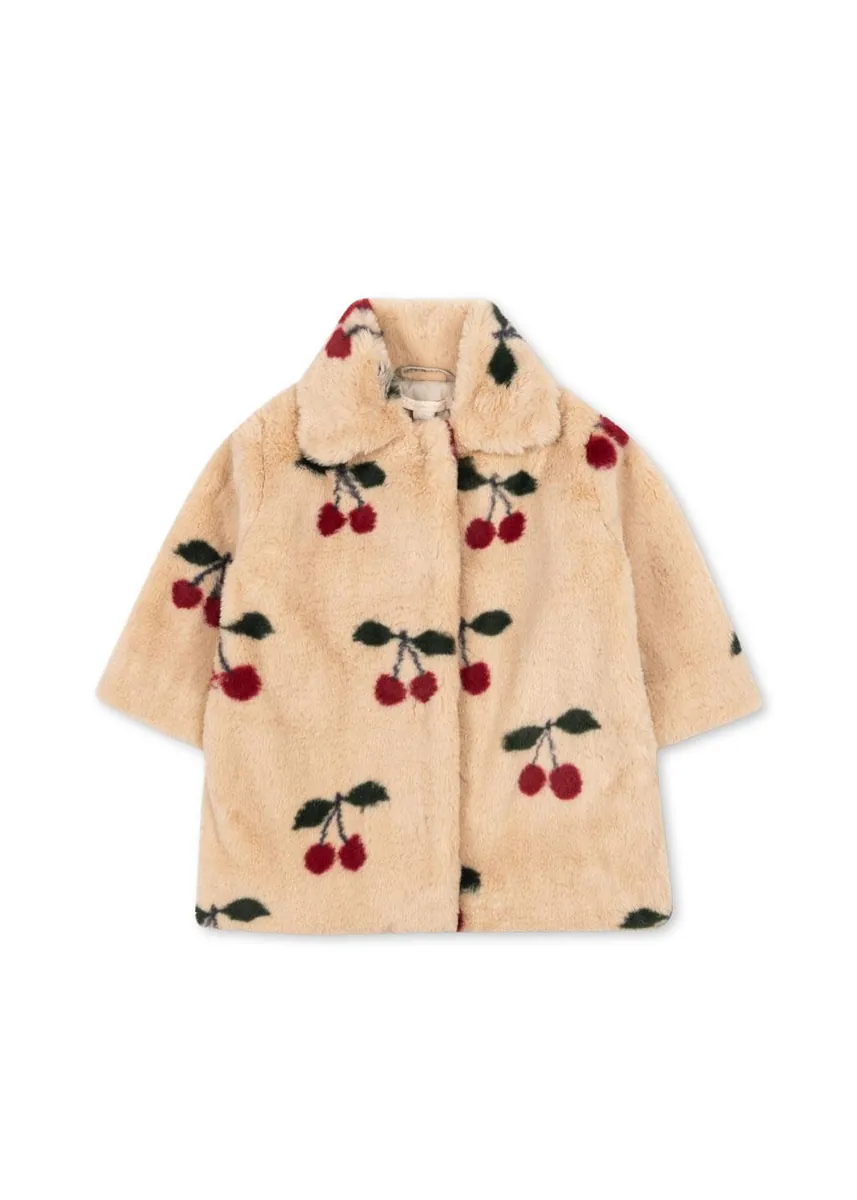 Konges Sløjd Fleece Mantel "Fuzzie" Ma Grande Cerise
