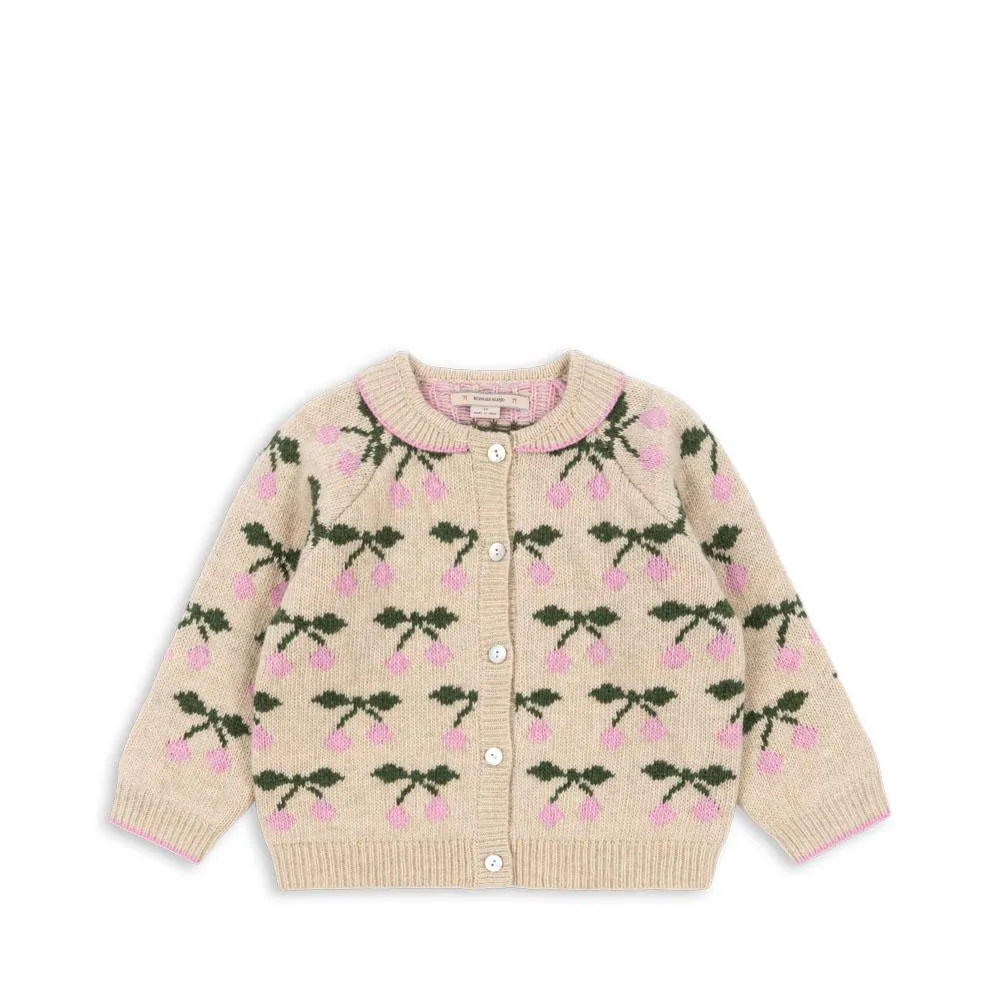 Konges Sløjd Strickjacke aus Merinowolle "Belou" Cherry