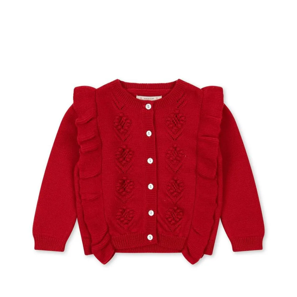 Konges Sløjd Strickjacke Fiol Frill Barbados Cherry
