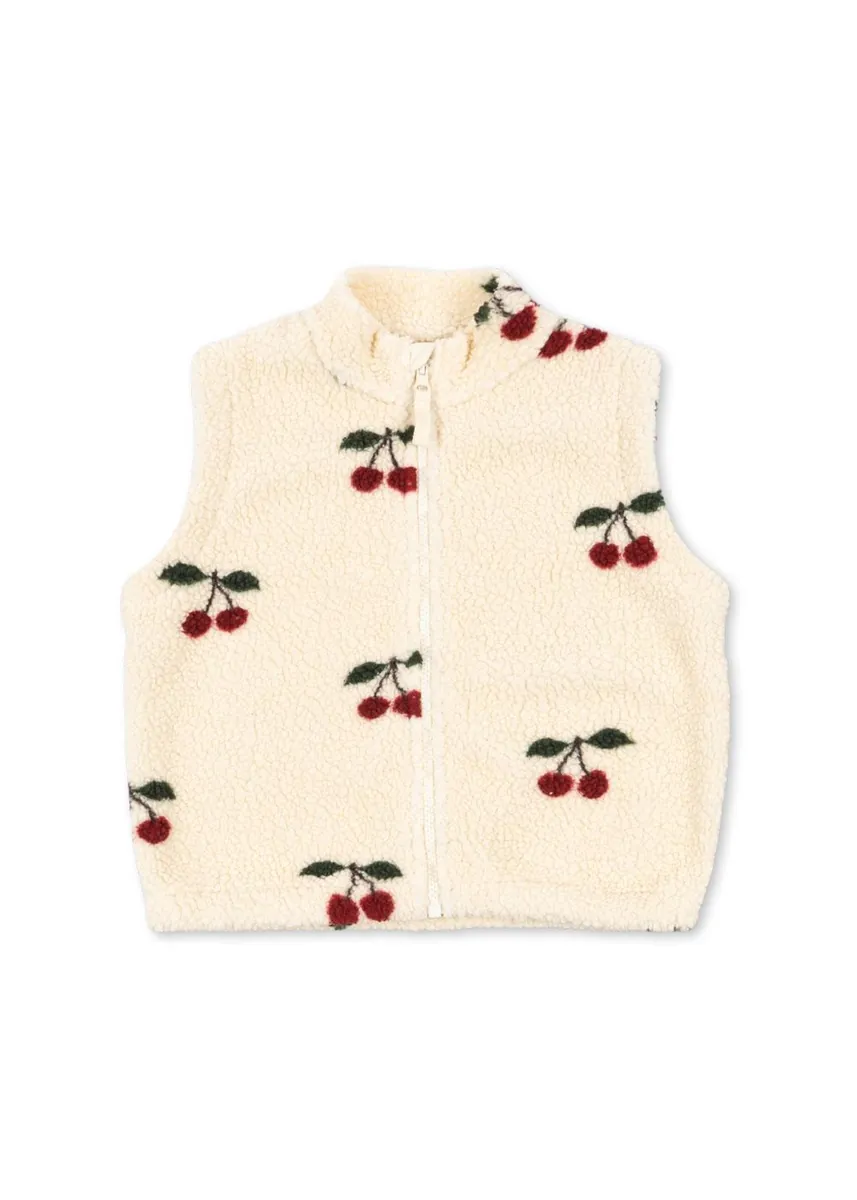 Konges Sløjd Fleece Weste Teddy "Jody" Ma Grande Cerise