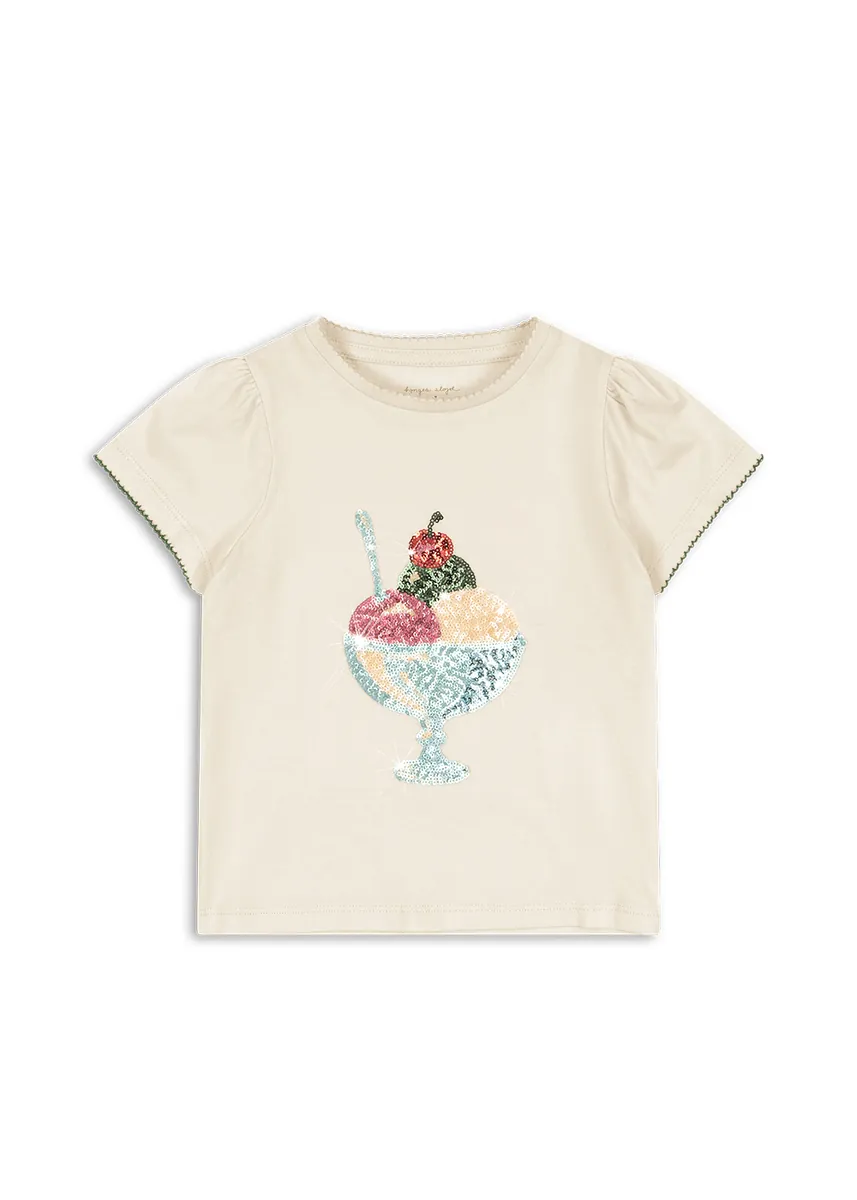 Konges Sløjd T-Shirt "Famo Puff Tee Gots" | Buttercream