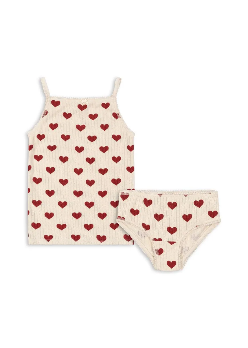 Konges Sløjd Unterwäsche-Set "Minnie" Amour Rouge