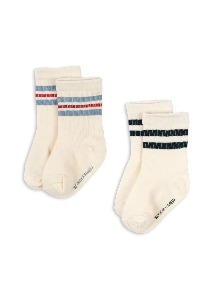 Konges Sløjd Socken "Act" 2er-Set | Optic White