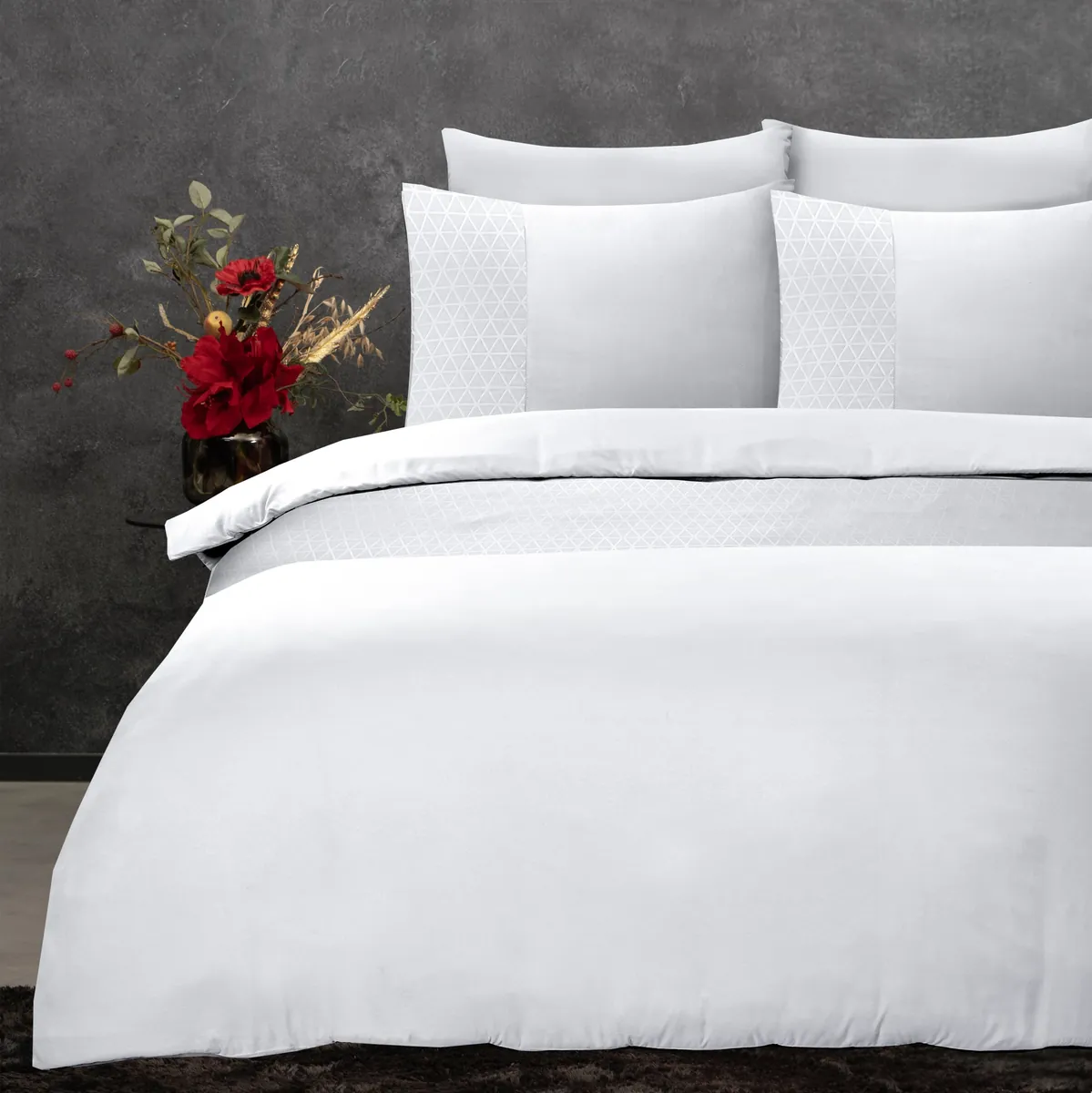 Valencia Bettbezug 140x220 cm Weiss
