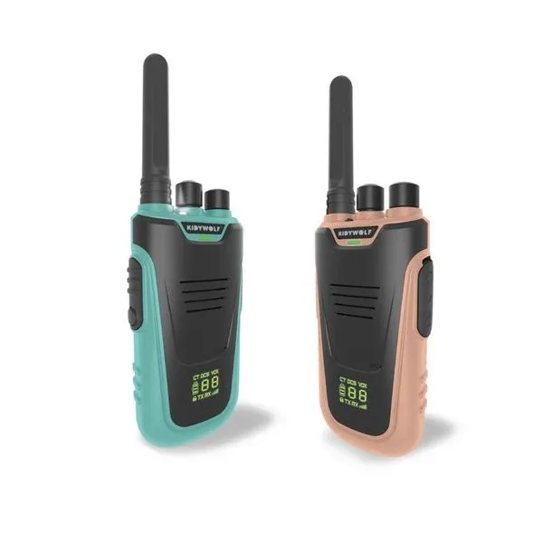 Kidywolf Walkie Talkies mit Taschenlampe | Hellblau/Rosa