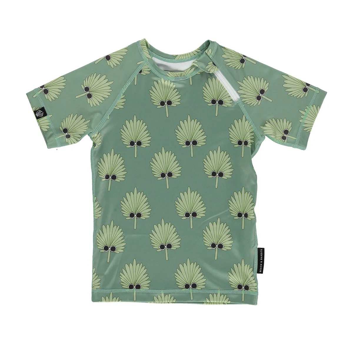 UV Badeshirt Palmwedel Olive