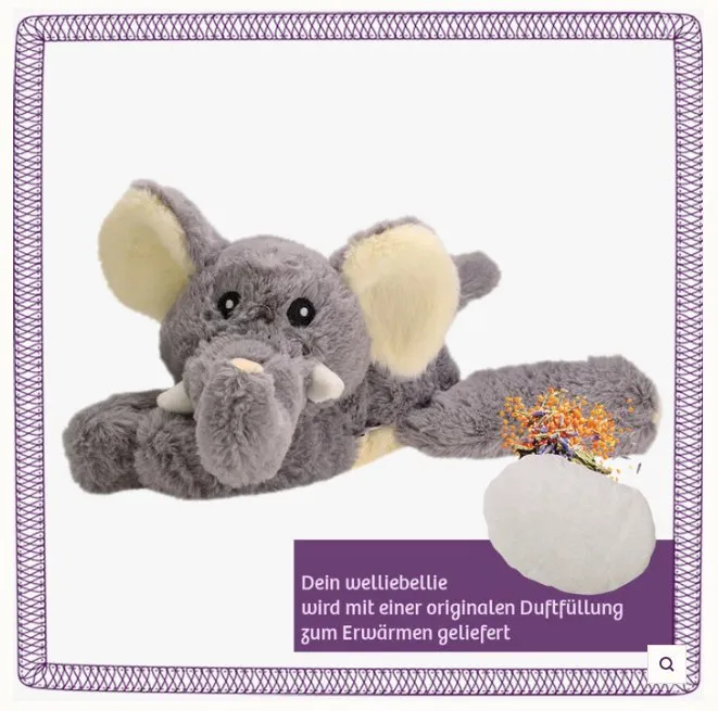 Welliebellies Wärmekuscheltier Elefant gross